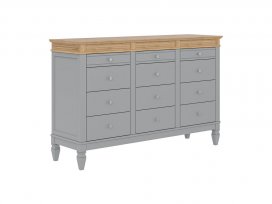 Комод Ольса 3012 (серый 7042 + антик 24)