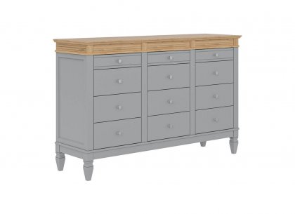 Комод Ольса 3012 (серый 7042 + антик 24)