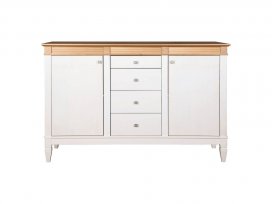 Комод Ольса 324 (белый лак + антик 24)