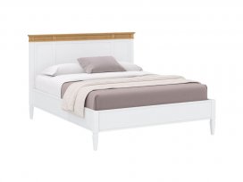 Кровать Ольса-160 (белый лак + антик 24)