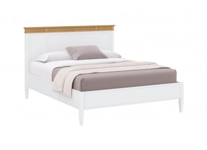 Кровать Ольса-160 (белый лак + антик 24)