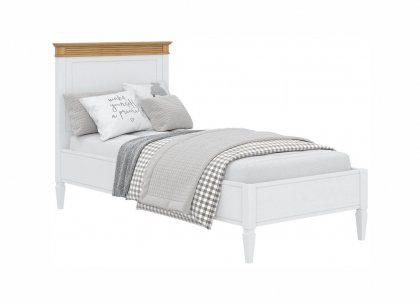 Кровать Ольса-90 (белый лак + антик 24)