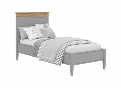 Кровать Ольса-90 (серый 7042 + антик 24)