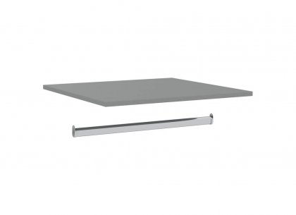 Полка + штанга к шкафу Ольса-01 (серый 7042)