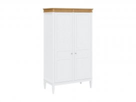 Шкаф для одежды Ольса-02 (белый лак + антик 24)