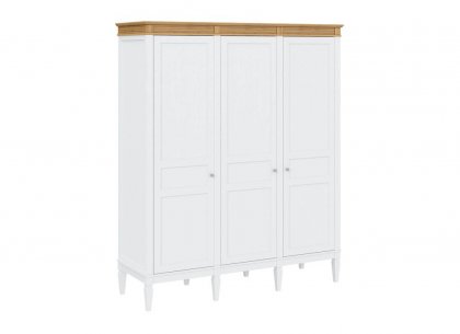 Шкаф для одежды Ольса-03 (белый лак + антик 24)