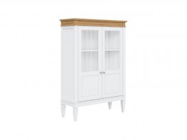 Шкаф для посуды Ольса 20 (белый лак + антик 24)