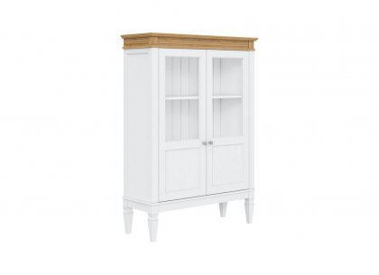Шкаф для посуды Ольса 20 (белый лак + антик 24)