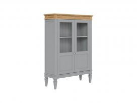 Шкаф для посуды Ольса 20 (серый 7042 + антик 24)