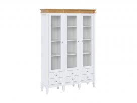 Стеллаж Ольса-303/006 (белый лак + антик 24)