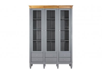 Стеллаж Ольса-303/006 (серый 7042 + антик 24)