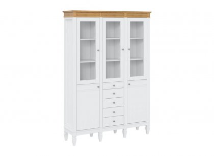 Стеллаж Ольса-303/214 (белый лак + антик 24)