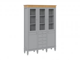 Стеллаж Ольса-303/214 (серый 7042 + антик 24)