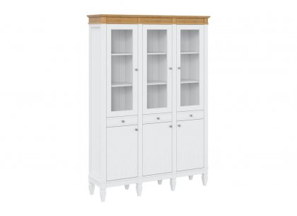 Стеллаж Ольса-303/330 (белый лак + антик 24)