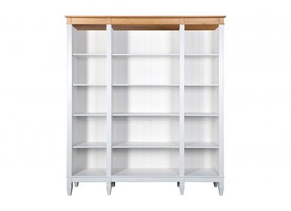 Стеллаж Ольса-400/000 (белый лак + антик 24)