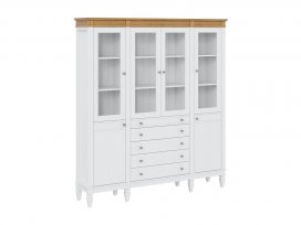 Стеллаж Ольса-404/214 (белый лак + антик 24)