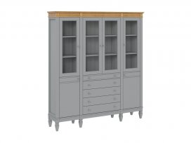 Стеллаж Ольса-404/214 (серый 7042 + антик 24)