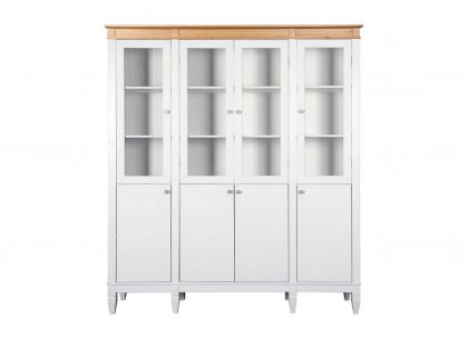 Стеллаж Ольса-404/400 (белый лак + антик 24)