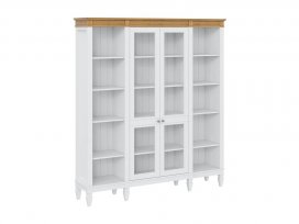 Стеллаж Ольса-420/000 (белый лак + антик 24)