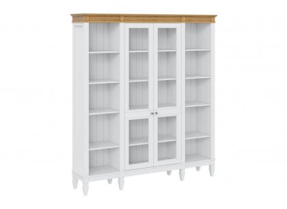 Стеллаж Ольса-420/000 (белый лак + антик 24)