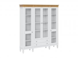 Стеллаж Ольса-422/002 (белый лак + антик 24)