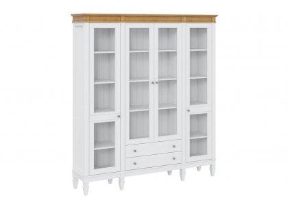 Стеллаж Ольса-422/002 (белый лак + антик 24)