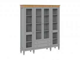 Стеллаж Ольса-422/002 (серый 7042 + антик 24)