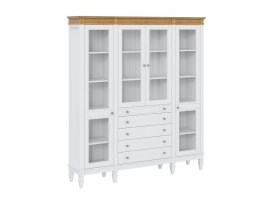 Стеллаж Ольса-422/014 (белый лак + антик 24)