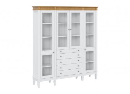 Стеллаж Ольса-422/014 (белый лак + антик 24)