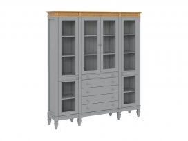 Стеллаж Ольса-422/014 (серый 7042 + антик 24)