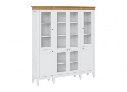 Стеллаж Ольса-422/200 (белый лак + антик 24)