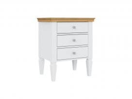 Тумба прикроватная Ольса-03 (белый лак + антик 24)