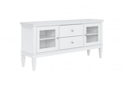 Тумба ТВ Ольса 22 (1600) стекло (белый лак)