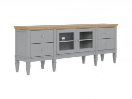 Тумба ТВ Ольса 24 (2000) стекло (серый 7042 + антик 24)