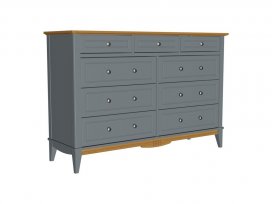 Комод 036 Пенни (серый 7046/антик 24)