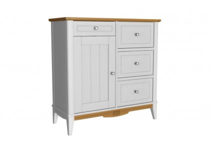Комод 113 для прихожей Пенни (белый воск/антик 24)