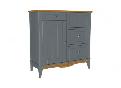 Комод 113 для прихожей Пенни (серый 7046/антик 24)
