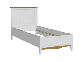 Кровать 90х200 Пенни (белый воск/антик 24) без настила