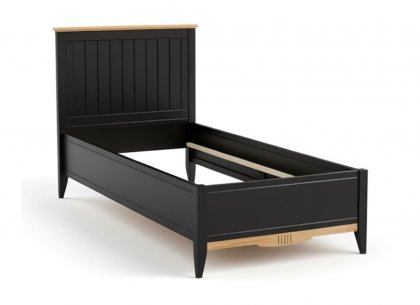 Кровать 90х200 Пенни (блэк/антик 24) без настила