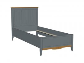 Кровать 90х200 Пенни (серый 7046/антик 24) без настила