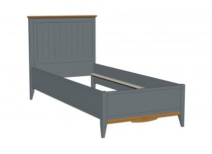 Кровать 90х200 Пенни (серый 7046/антик 24) без настила