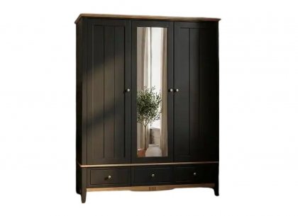 Шкаф 33 Пенни комбинированный с 1-м зеркалом (блэк/антик 24)