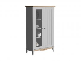 Шкаф для посуды 11 Пенни (белый воск/антик 24)