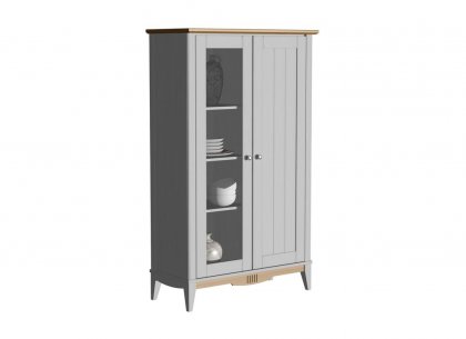 Шкаф для посуды 11 Пенни (белый воск/антик 24)