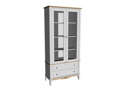 Шкаф для посуды 22 Пенни (белый воск/антик 24)