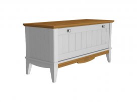 Тумба обувная Пенни (белый воск/антик 24)