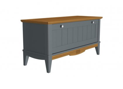 Тумба обувная Пенни с полкой (серый 7046/антик 24)