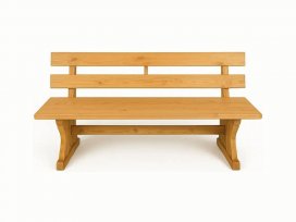 Лавка монастырская со спинкой 120 (BANCMONA 120 S)