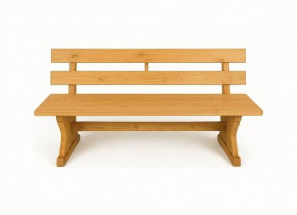 Лавка монастырская со спинкой 120 (BANCMONA 120 S)