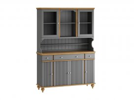 Буфет Рандеву-432 (серый 7042 + антик 24) 